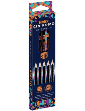 Oxford LE Geo HB pencils 5pk - Orange